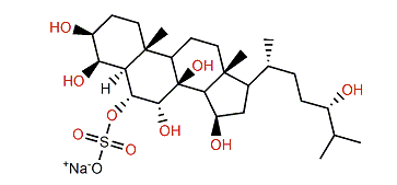 (20R,24S)-3b,4b,7a,8,15b,24-Hexahydroxy-5a-cholestan-6a-yl sulfate